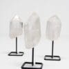 clear quartz crystal on pins