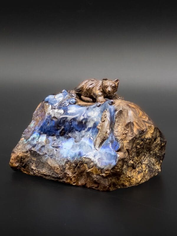 blue opal carving