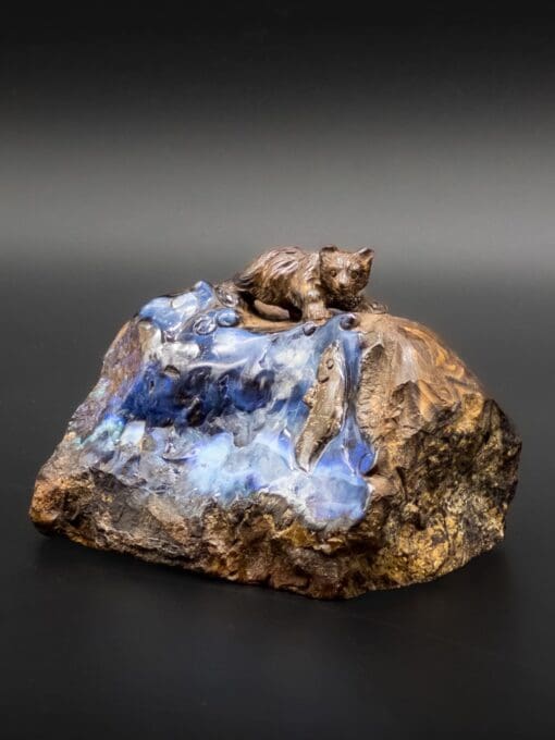 escultura de opala azul