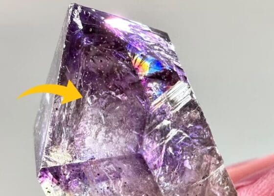 Enhydro Amethyst crystal