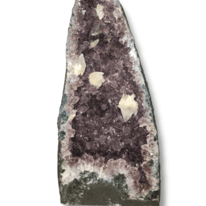 Cathedral Cut Amethyst with Fluorescent Calcite
