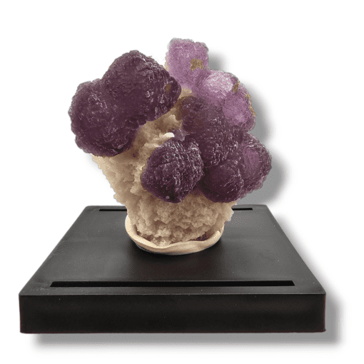 紫色の蛍石水晶標本