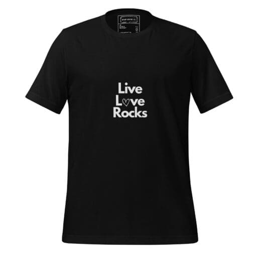 Leef liefde rotsen T-shirt