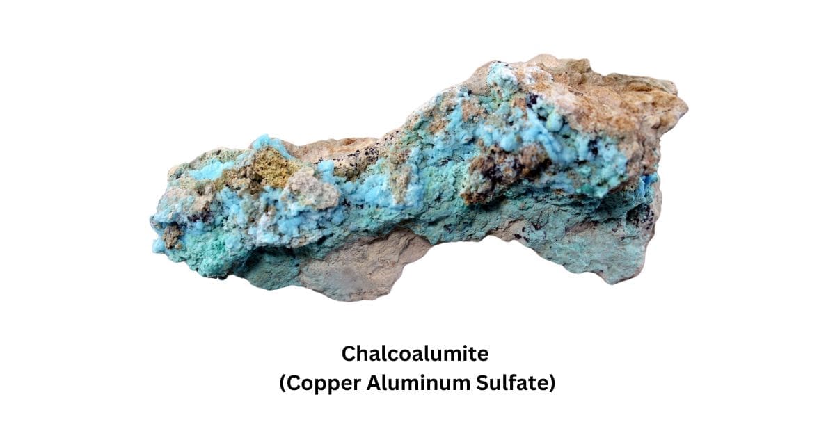 Chalcoalumite (Copper Aluminum Sulfate)
